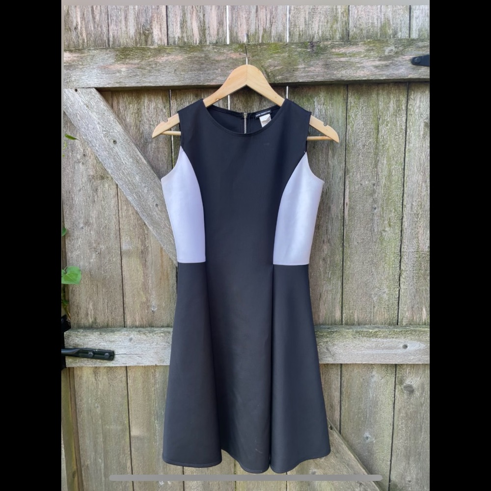 Black and white cocktail dress